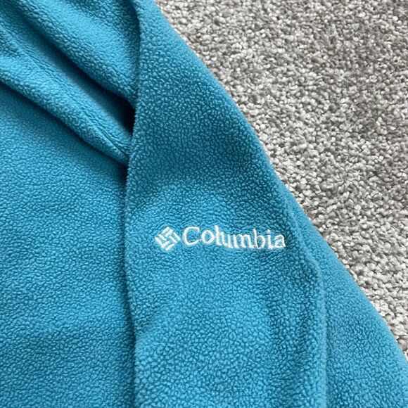 Columbia Jacket Womens Small Blue 1/4 Zip High Neck Fleece Pullover Outdoor - Picture 11 of 12